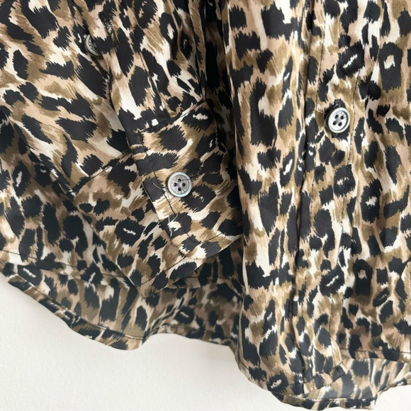 Equipment Leopard Print Button Down Lightweight Blouse - Picture 5 of 11
